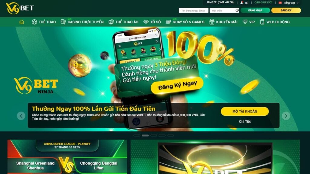 Đăng ký V9bet nhận ưu đãi đặc sắc dành cho tất cả hội viên mới 