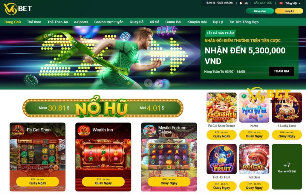 V9bet nhanh chóng xây dựng danh tiếng nhờ sự uy tín minh bạch