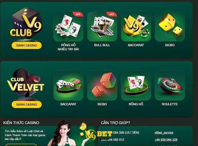 Game Bài nổi tiếng tại nhà cái V9bet